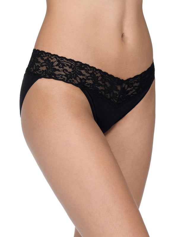 hanky panky Supima® Cotton V-kini Black