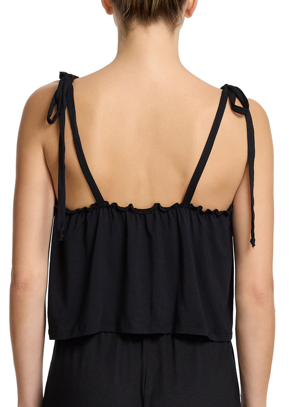 Hanky Panky Unwind Ruffle Cami Black