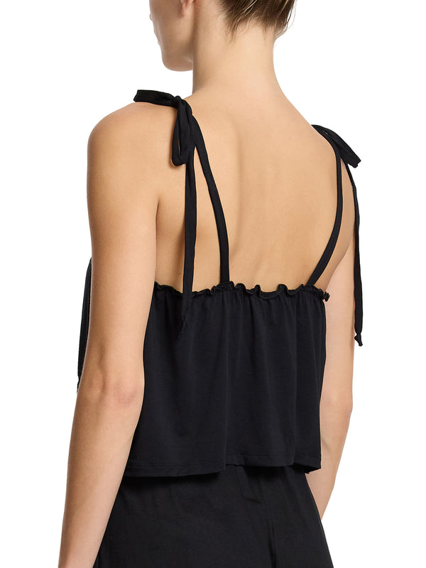 Hanky Panky Unwind Ruffle Cami Black