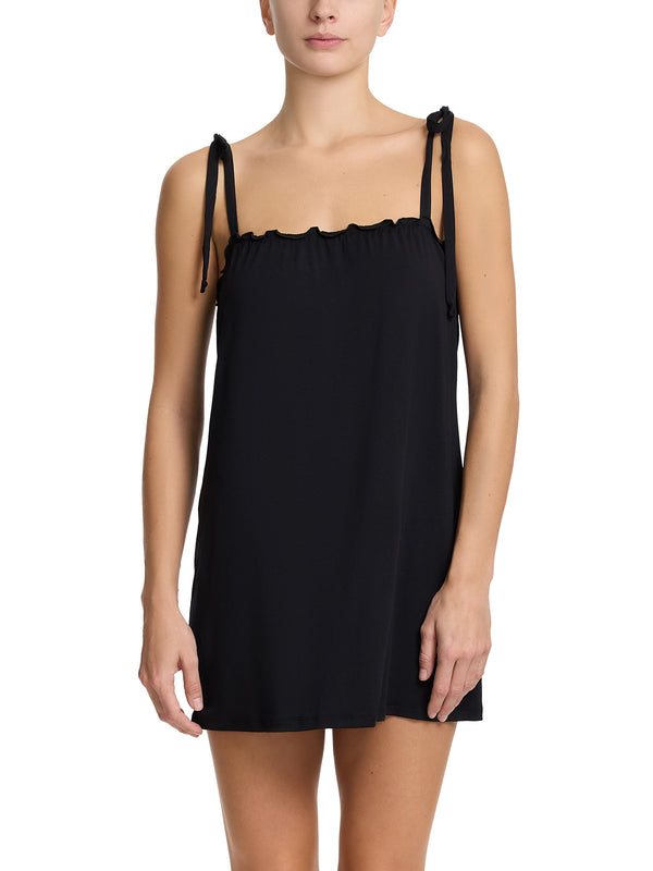 hanky panky Unwind Ruffle Chemise Black