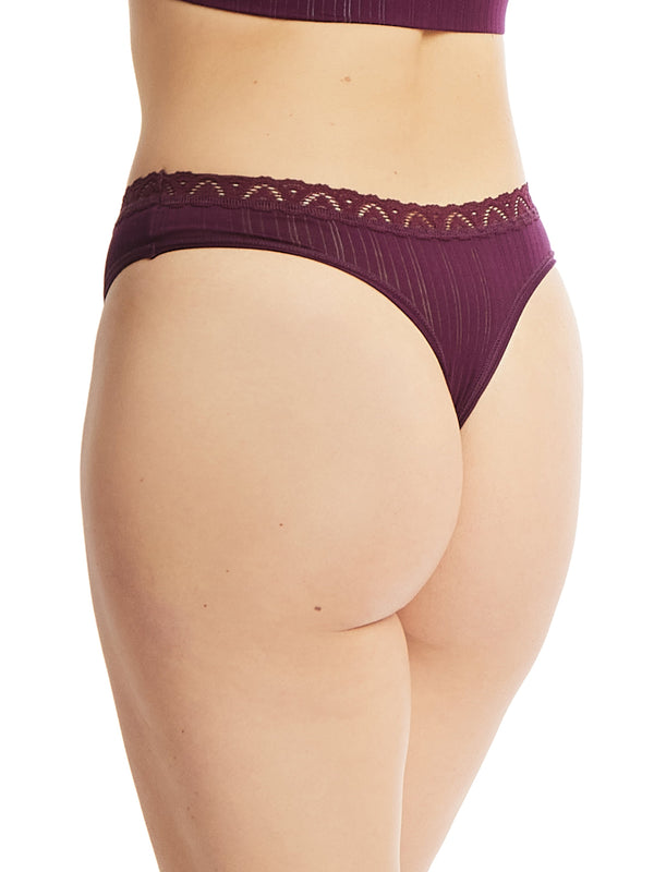 Hanky Panky MellowLuxe™ Low Rise Thong Dried Cherry Red Sale