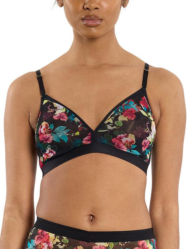 Hanky Panky Mesh Triangle Bralette Botanic Romantic