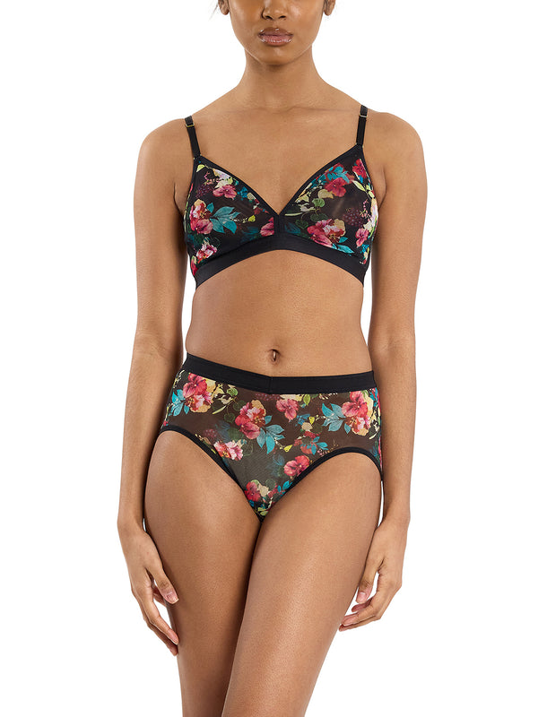 Hanky Panky Mesh Triangle Bralette Botanic Romantic