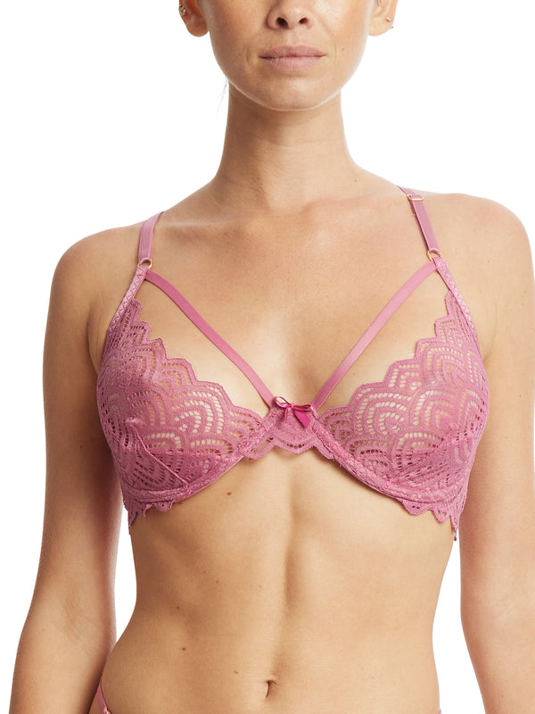 hanky panky &oh™ Along The Lines Underwire Bra Rosehip Pink Sale