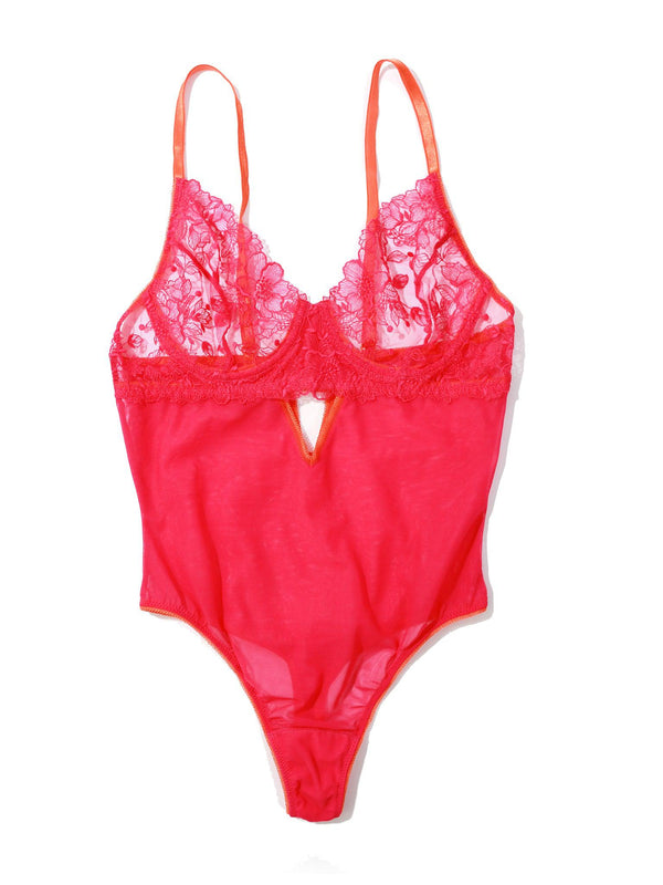 Hanky Panky &oh™ In Full Bloom Bodysuit Kiss Me Pink Sale