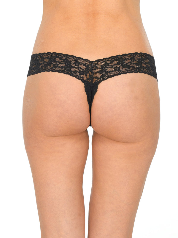 Hanky Panky &oh™ Signature Lace Crotchless Thong Black
