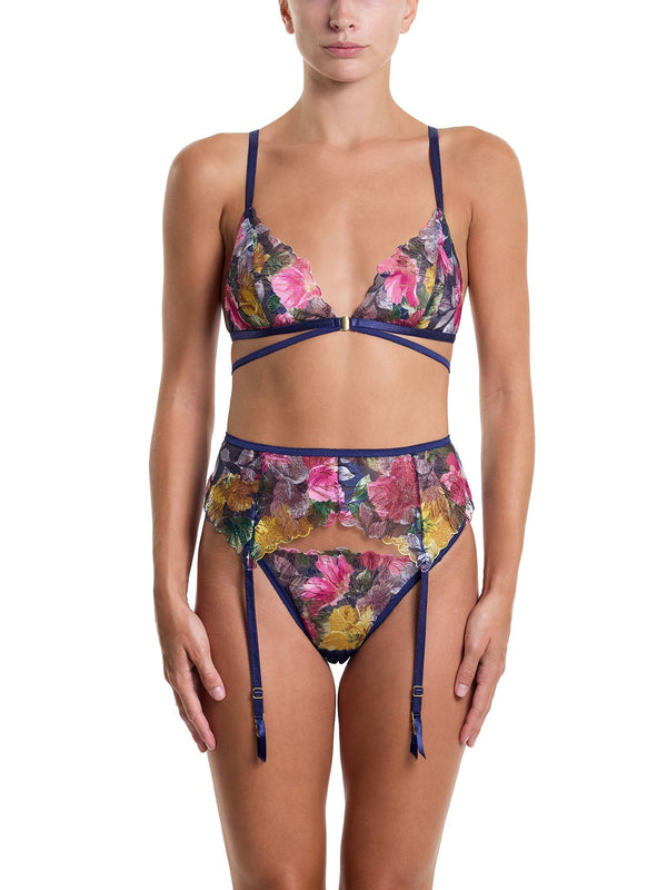Hanky Panky &oh Wildly Blooming Tanga Dark Sky Blue Sale