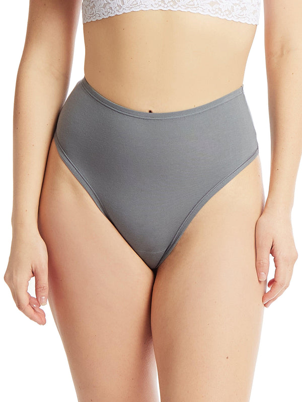 Hanky Panky PlayStretch™ High Rise Thong So Coal Grey