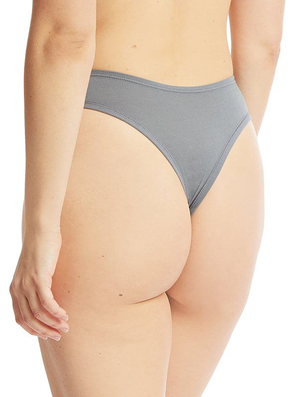 Hanky Panky PlayStretch™ Natural Rise Thong So Coal Grey