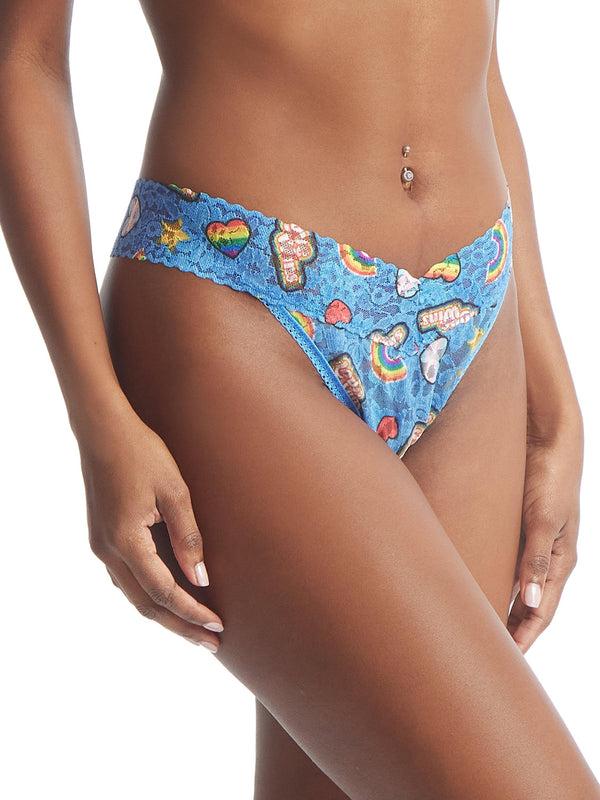 hanky panky Printed Daily Lace™ Original Rise Thong Summer Love