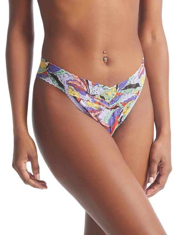 hanky panky Printed Daily Lace™ Original Rise Thong Summer Solstice