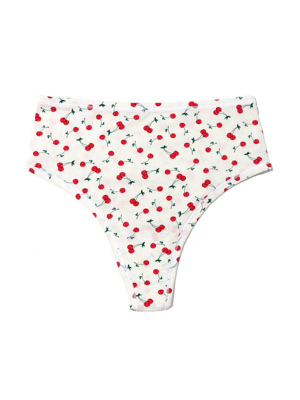 hanky panky Printed PlayStretch™ High Rise Thong Cherry On Top