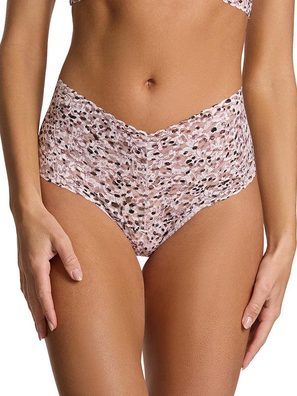 Hanky Panky Printed Retro Lace Thong Unconventional White