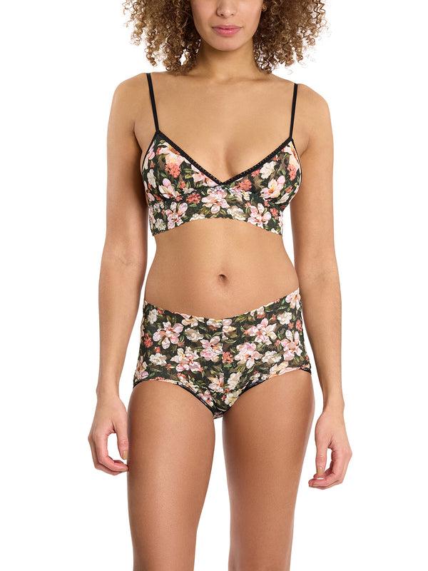 Hanky Panky Printed Retro Lace V-Kini Dark Room Blooms Sale