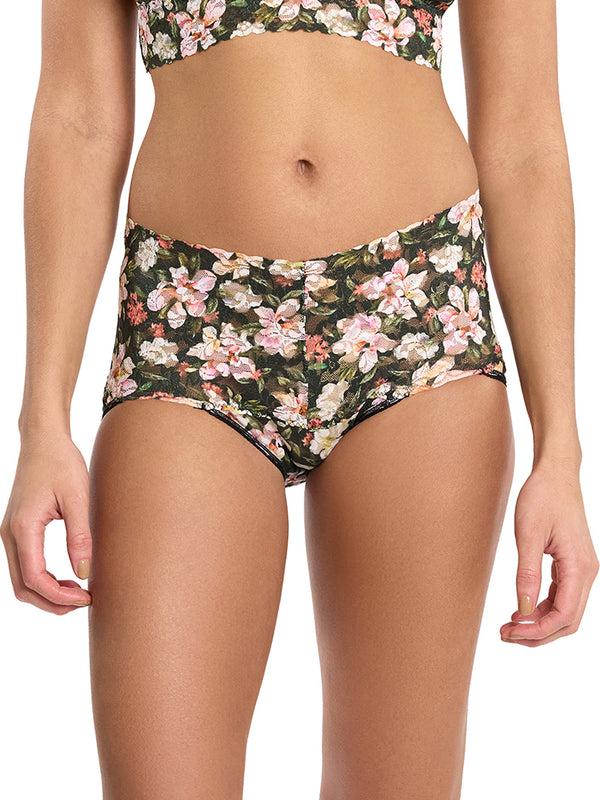 hanky panky Printed Retro Lace V-Kini Dark Room Blooms Sale