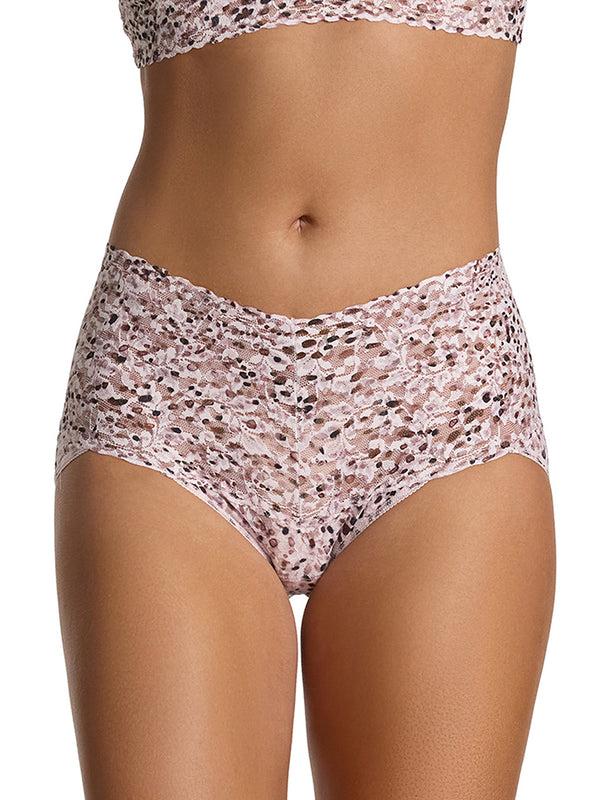 Hanky Panky Printed Retro Lace V-Kini Unconventional White