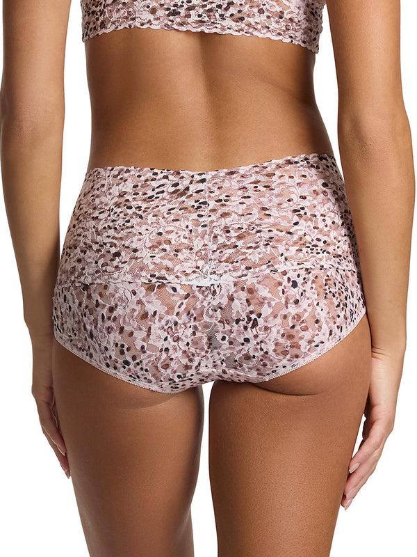 Hanky Panky Printed Retro Lace V-Kini Unconventional White