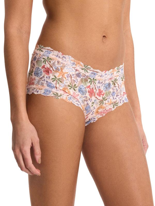 Hanky Panky Printed Signature Lace® Boyshort By The Sea Beige Sale Printed Signature Lace® Boyshort By The Sea Beige Sale