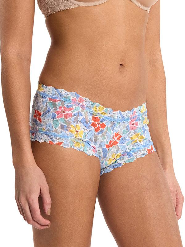 Hanky Panky Printed Signature Lace® Boyshort Floral Mosaic White Sale