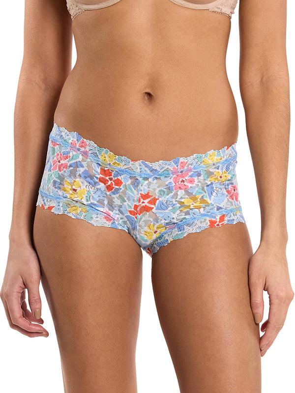 hanky panky Printed Signature Lace® Boyshort Floral Mosaic White Sale