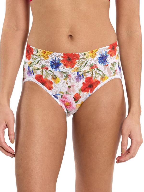 hanky panky Printed Signature Lace® French Brief Meadow Mix White Sale