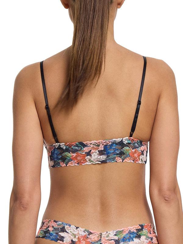 Hanky Panky Printed Signature Lace® Padded Triangle Bralette Wonderous Black Sale