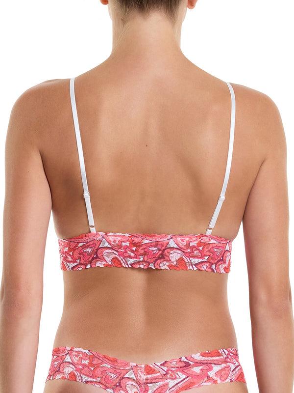 Hanky Panky Printed Signature Lace® Padded Triangle Bralette Lots Of Love Sale