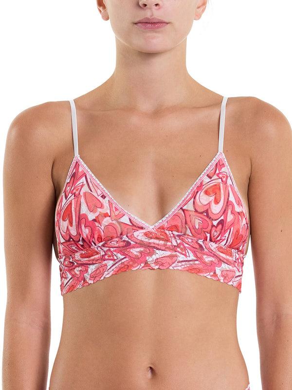 hanky panky Printed Signature Lace® Padded Triangle Bralette Lots Of Love Sale
