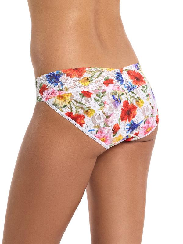 Hanky Panky Printed Signature Lace® V-Kini Meadow Mix White Sale