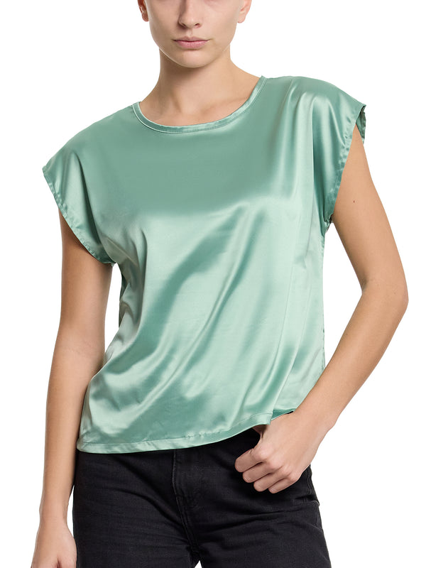 Hanky Panky Satin Sleep Cap Sleeve Tee Green Tea Sale