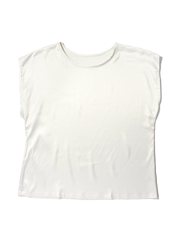 Hanky Panky Satin Sleep Cap Sleeve Tee Light Ivory Sale