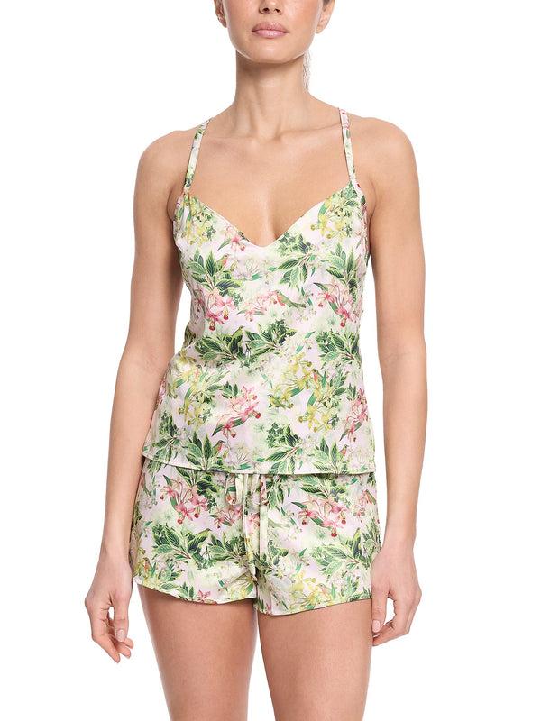 Hanky Panky Satin Sleep Drawstring Short French Garden Sale
