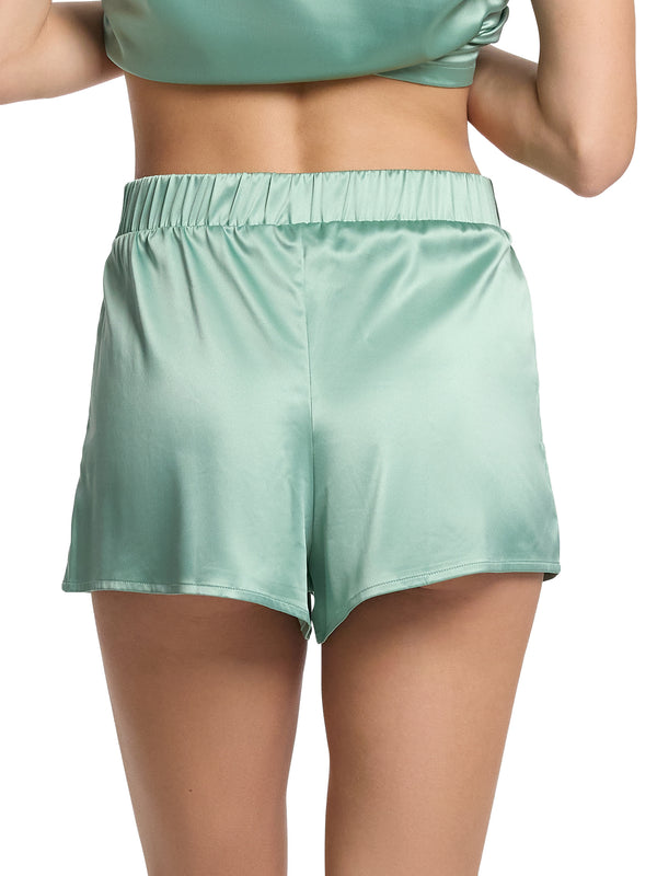 Hanky Panky Satin Sleep Drawstring Short Green Tea Sale