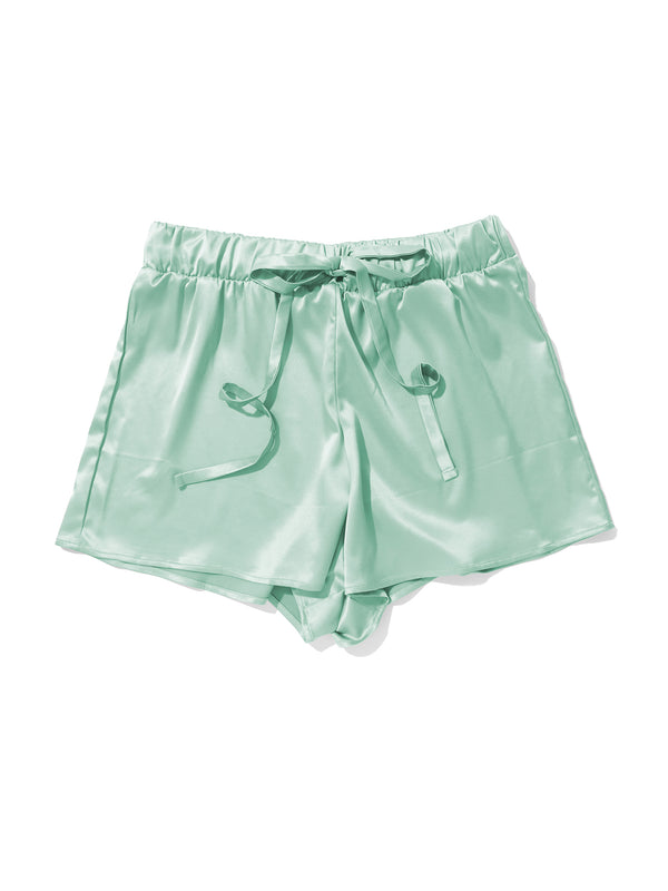 Hanky Panky Satin Sleep Drawstring Short Green Tea Sale