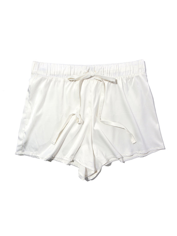 Hanky Panky Satin Sleep Drawstring Short Light Ivory Sale