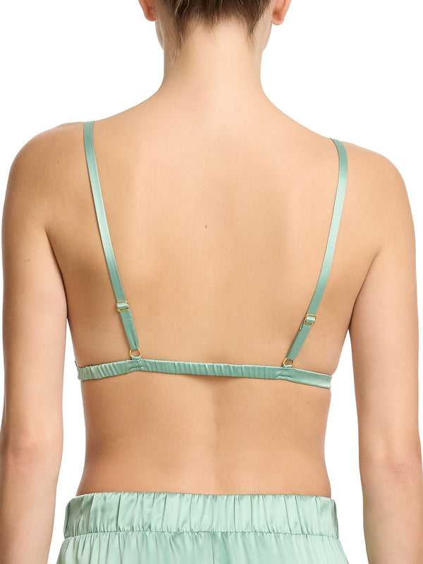 Hanky Panky Satin Sleep Fashion Bralette Green Tea Sale