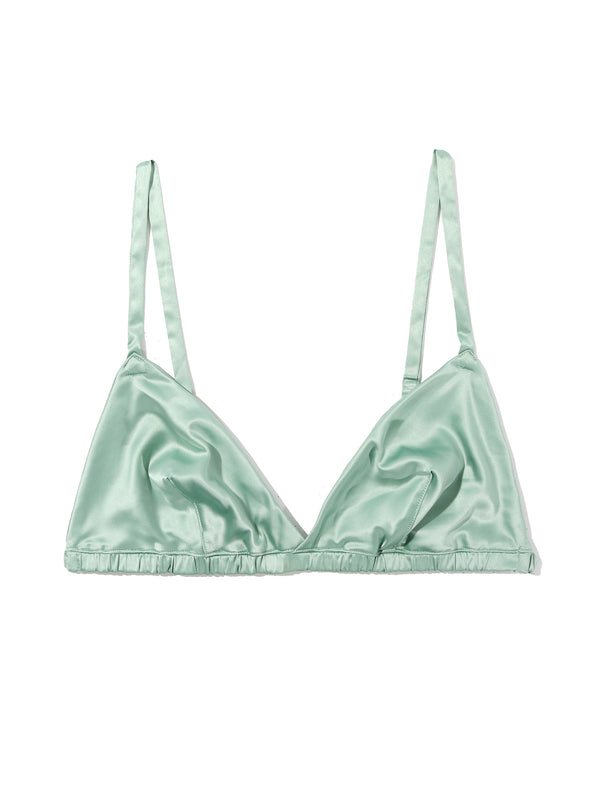 Hanky Panky Satin Sleep Fashion Bralette Green Tea Sale
