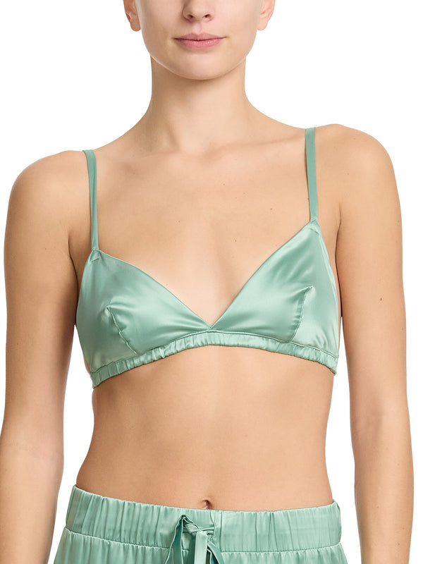 hanky panky Satin Sleep Fashion Bralette Green Tea Sale