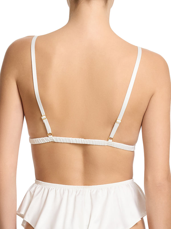 Hanky Panky Satin Sleep Fashion Bralette Light Ivory Sale