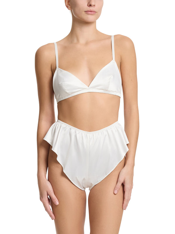Hanky Panky Satin Sleep Fashion Bralette Light Ivory Sale