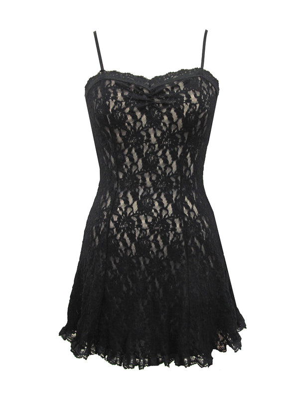 Hanky Panky Signature Lace Cigarette Girl Chemise Black