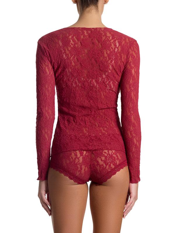 Hanky Panky Signature Lace® Long Sleeve Top Wild Berries Red