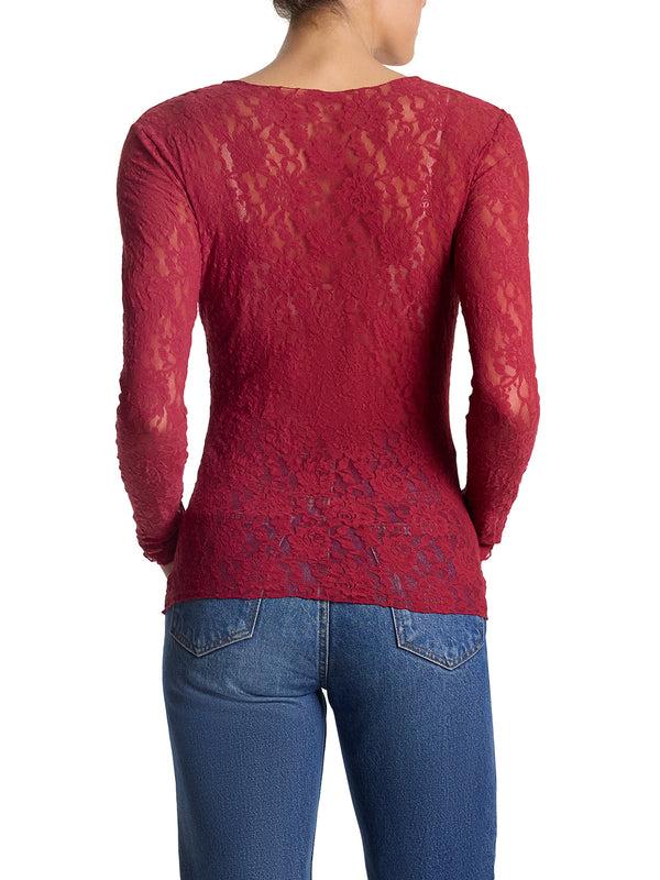 Hanky Panky Signature Lace® Long Sleeve Top Wild Berries Red