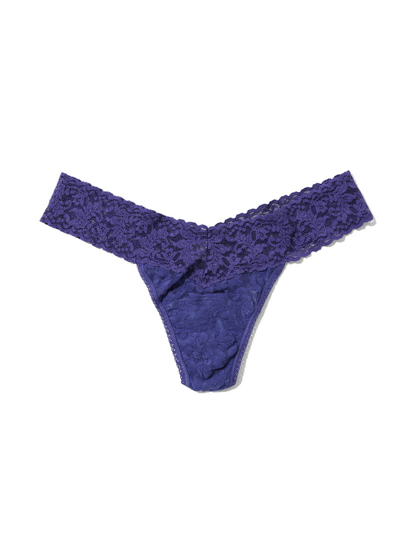 Hanky Panky Signature Lace® Low Rise Thong Deep Sleep Blue