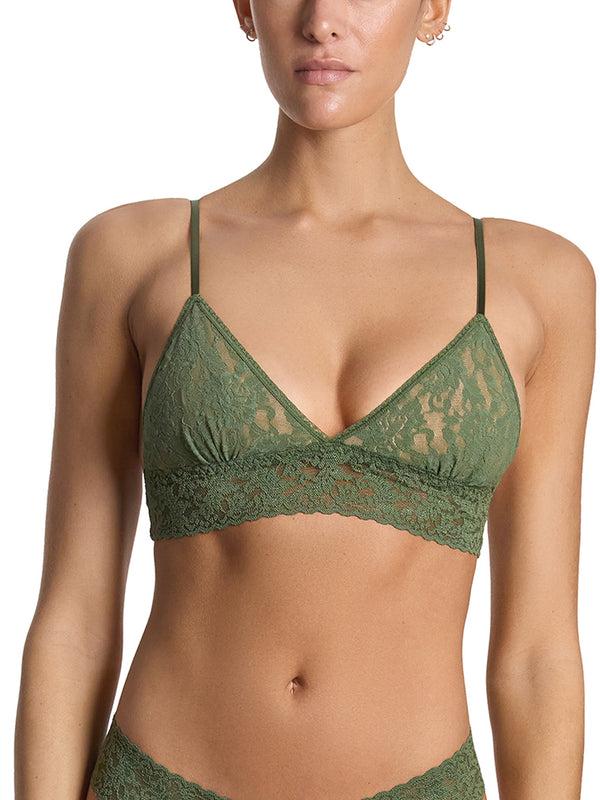 Hanky Panky Signature Lace® Padded Triangle Bralette Herb Green