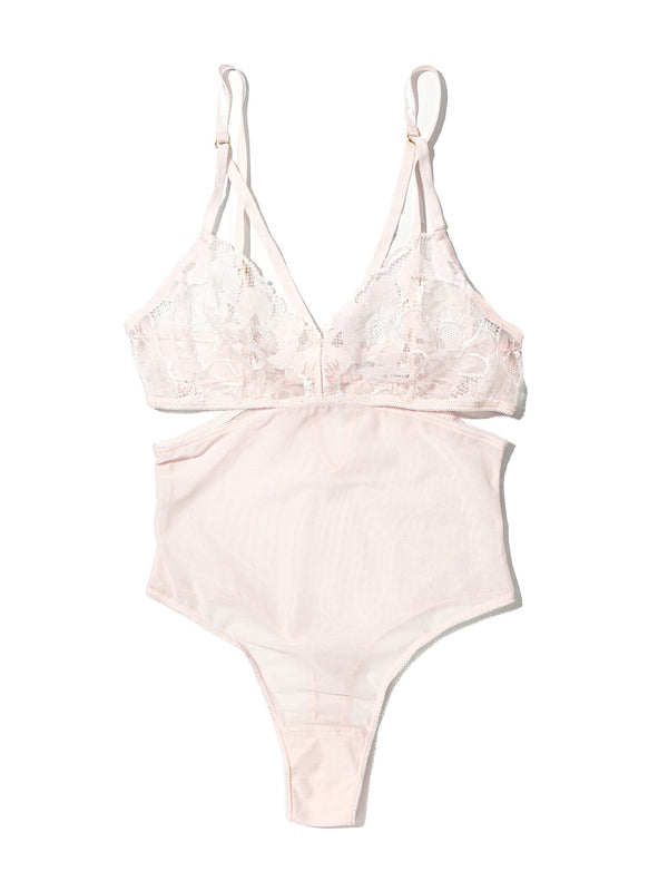 Hanky Panky Silhouette Floral Cut Out Teddy Vie En Rose Sale
