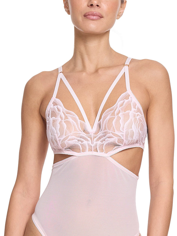 Hanky Panky Silhouette Floral Cut Out Teddy Vie En Rose Sale