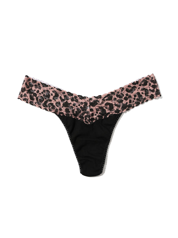 Hanky Panky Supima® Cotton Printed Low Rise Thong Walk On The Wild Side