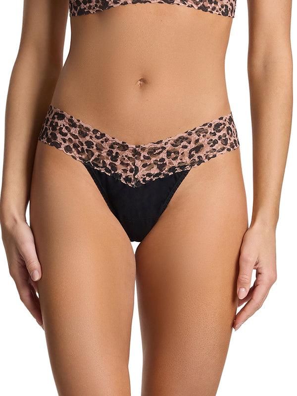 hanky panky Supima® Cotton Printed Low Rise Thong Walk On The Wild Side