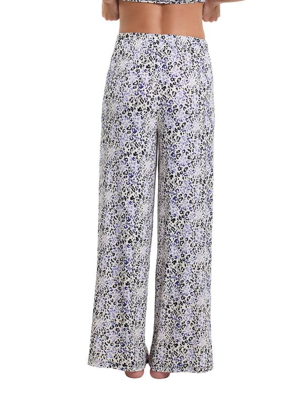 Hanky Panky Unwind Modal Drawstring Wide Leg Pant Spotted